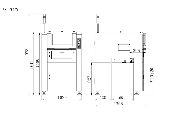 SPI 3D PCBA ออนไลน์ การตรวจสอบผสมผสมผสม MH310